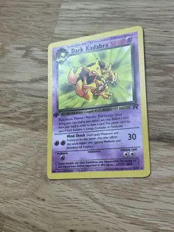 Dark Kadabra 39/82 1st Edition Team Rocket Uncommon Pokemon Card - LP - Image 2