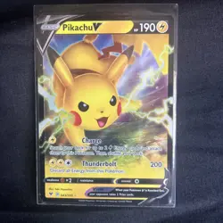 2020 Pokemon TCG Pikachu V 043/185 Vivid Voltage Ultra Rare Holo Card Mint - Image 1