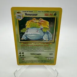 LP-MP Pokemon Card Venusaur 15/102 Base Set Unlimited 1999 WOTC Holo Rare - Image 1