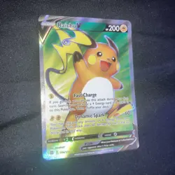 Pokemon TCG Raichu v 2022 Sword & Shield: Brilliant Stars Holo Rare Card 158/172 - Image 2