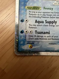 Pokemon Kyogre EX Black Star Promos 37 Holo Card LP - Image 5