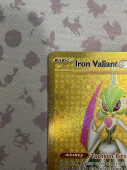 Pokemon Cards Iron Valiant ex 261/182 Gold Secret Rare Paradox Rift - (NM) - Image 2