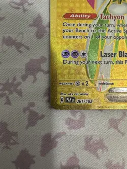Pokemon Cards Iron Valiant ex 261/182 Gold Secret Rare Paradox Rift - (NM) - Image 5