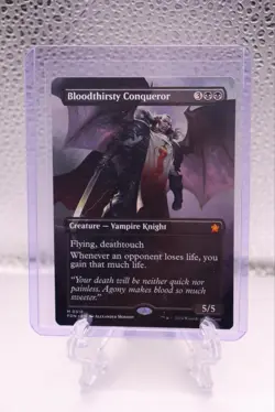 Bloodthirsty Conqueror (Borderless) MTG Foundations Mythic 318 NM - Image 1