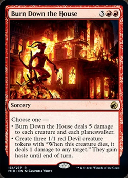 1 x Burn Down the House - Innistrad: Midnight Hunt - Light Play - MTG - Image 1