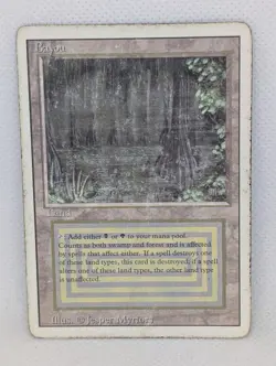 Bayou Revised MTG Magic: The Gathering Dual Land Reserved List EDH ink altered - Image 1