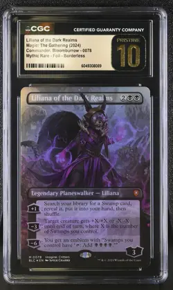 LILIANA OF THE DARK REALMS Bloomburrow Borderless Foil CGC 10 Pristine MTG - Image 1