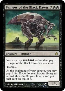 BRINGER OF THE BLACK DAWN x1 mtg NM Fifth Dawn 1 Rare - Image 1