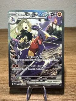 Pokemon TCG Cynthia's Garchomp EX 232/182 NM Sv10: Destined Rivals SIR w/ case! - Image 1