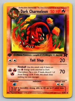 Pokemon TCG Team Rocket 1st Edition Dark Charmeleon 32/82 LP - Image 1