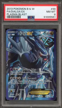 Pokemon Dialga EX Plasma Blast Full Art #99 PSA 8 - Image 1