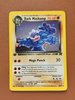 Dark Machamp 10/82 Team Rocket 1st Edition Holo LP Pokemon TCG - Image 1