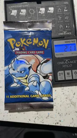 Pokemon Base Set Unlimited English Booster Pack Blastoise Sealed 21.1 Grams - Image 1
