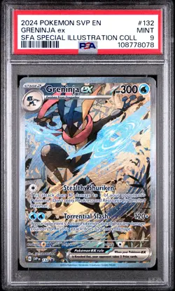 2024 POKEMON SVP EN-SV BLACK STAR PROMO #132 GRENINJA EX PSA 9 - Image 1