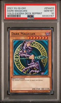 PSA 10 POP 1 Yugioh Dark Magician 2021 YGLD Exodia Deck Reprint ENA03 YU-GI-OH! - Image 1