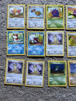 Lot Of 16 Pokemon Jungle Cards Cubone Meowth Jigglypuff Goldeen Oddish ++ - Image 2