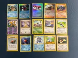 Pokemon Card Lot LP/MP Reverse Holo, 1st Edition, Shadowless LP/MP Gold Meowth - Image 1