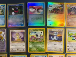 Pokemon Card Lot LP/MP Reverse Holo, 1st Edition, Shadowless LP/MP Gold Meowth - Image 3