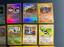 Pokemon Card Lot LP/MP Reverse Holo, 1st Edition, Shadowless LP/MP Gold Meowth - Image 4