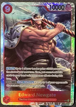 One Piece Card Game Edward Newgate OP02-004 SR Paramount War English - NM - Image 1
