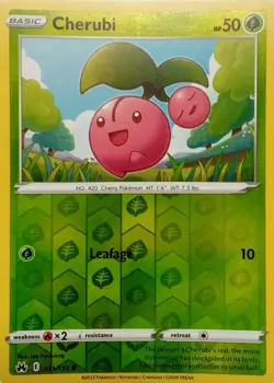 011/159 CHERUBI REVERSE HOLO CROWN ZENITH POKEMON CARD - Image 1