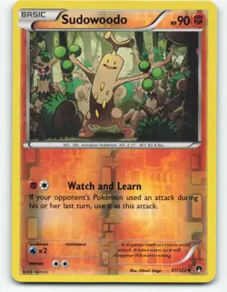 Sudowoodo 67/122 Reverse Holo Pokemon card - Image 1