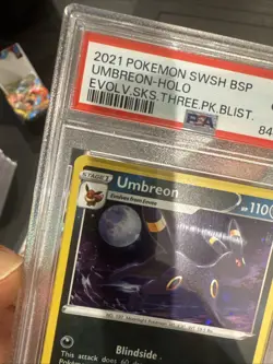 2021 Pokemon Umbreon Holo Card GEM MT Graded 10 SWSH BSP #129 SWIRL 👀 - Image 3
