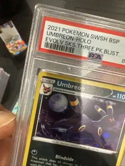 2021 Pokemon Umbreon Holo Card GEM MT Graded 10 SWSH BSP #129 SWIRL 👀 - Image 4