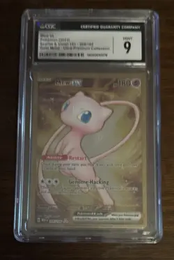 CGC 9 MINT Mew Ex 205/165 Gold METAL 151 UPC PROMO Pokemon Card - Image 1