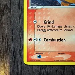 Torkoal 33/110 Holon Phantoms Rare LP Pokemon Card TCG Vintage Pokemon - Image 2