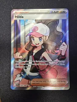 Hilda 164/086 Full Art Ultra Rare White Flare Holo Pokemon TCG Card - Image 1