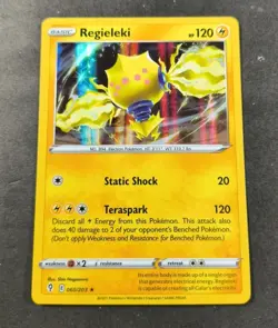 Pokemon Evolving Skies Regieleki Holo Rare Card 060/203 NM - Image 1