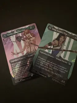 Fang and Vanille 526, 537- Borderless Surge Foil Set - Final Fantasy FIN MTG - Image 1