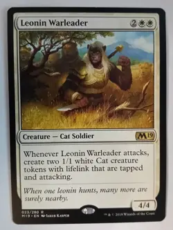 Leonin Warleader. 023. Core Set 2019 - Image 1