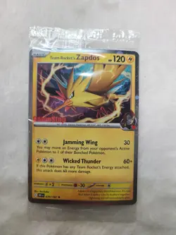 Pokemon TCG Team Rockets Zapdos Promo Card GameStop Exclusive, 070/182, New - Image 1