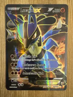 Pokemon XY Furious Fists Lucario EX (107/111) Full Art Ultra Rare HP/DMG - Image 1