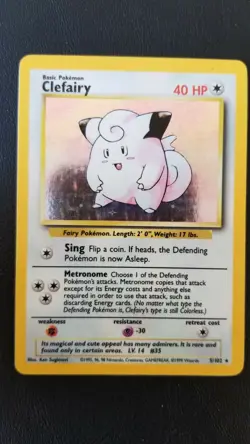 Clefairy 5/102 Base Set 1999 Near Mint/Lightly Played !! Pokemon WOTC - Image 1