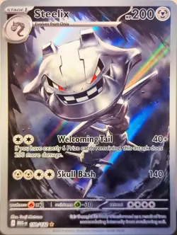 2025 Pokemon Mega Evolution MEG EN Steelix Illustration Rare #150/132 - Image 1