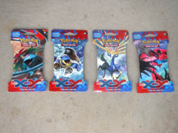 POKEMON XY BASE SLEEVED BOOSTER PACKS 4 CHARACTER SET BLISTER BOOSTER PACK 2014 - Image 1