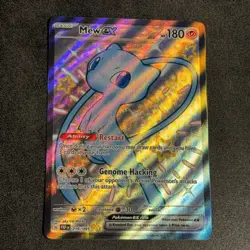 Pokemon Mew EX TCG Scarlet Violet Paldean Fates Full Art Card 216/091 - Image 1