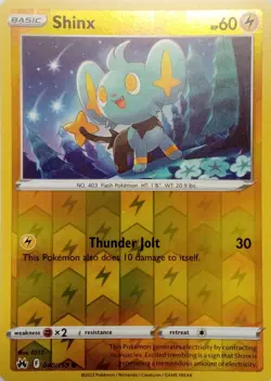 040/159 SHINX REVERSE HOLO CROWN ZENITH POKEMON CARD - Image 1