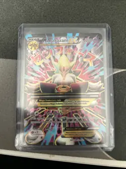 Pokemon Mega M Alakazam EX 118/124 Fates Collide Full Art Holo Card with Case - Image 1