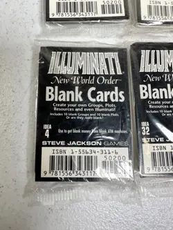 Lot of 18 INWO Illuminati New World Order CCG Blank Cards Booster Pack Sealed - Image 4