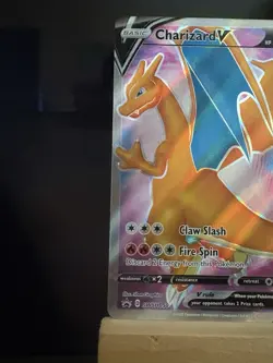 CHARIZARD V - SWSH050 Promo - Black Star NM/ LP (crease) - Pokemon TCG Card - Image 2