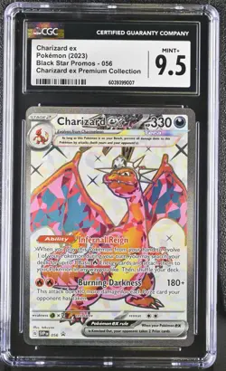 CGC 9.5 MINT+ Charizard Ex SVP056 Premium Collection HOLO PROMO Pokemon Card - Image 1