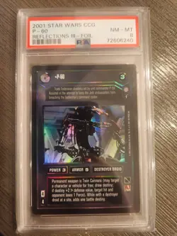 Star Wars CCG SWCCG Foil P-60 PSA 8 Reflections III 3 Rare Card - Image 1