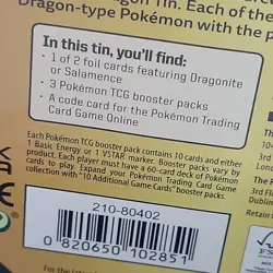 Pokemon Salamence Collector Tin 2019 Factory Sealed New w/ Silver Tempest Cards 820650102851 - Image 3