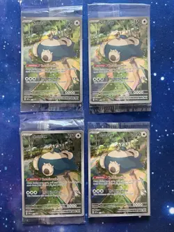 (4) Pokemon TCG Snorlax 051 SV Scarlet & Violet 151 Promo Card Sealed (LOT) - Image 1