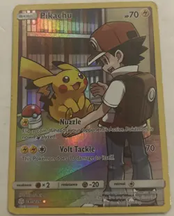 Pikachu 241/236 Cosmic Eclipse Full Art Secret Rare Holo Pokemon Card MP - Image 1