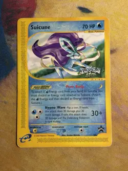 Suicune 53 Black Star Promo Pokemon WOTC Regular Card Pokemon 4Ever Stamped HP - Image 2